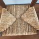 Chaise bois et paille vintage pour enfant