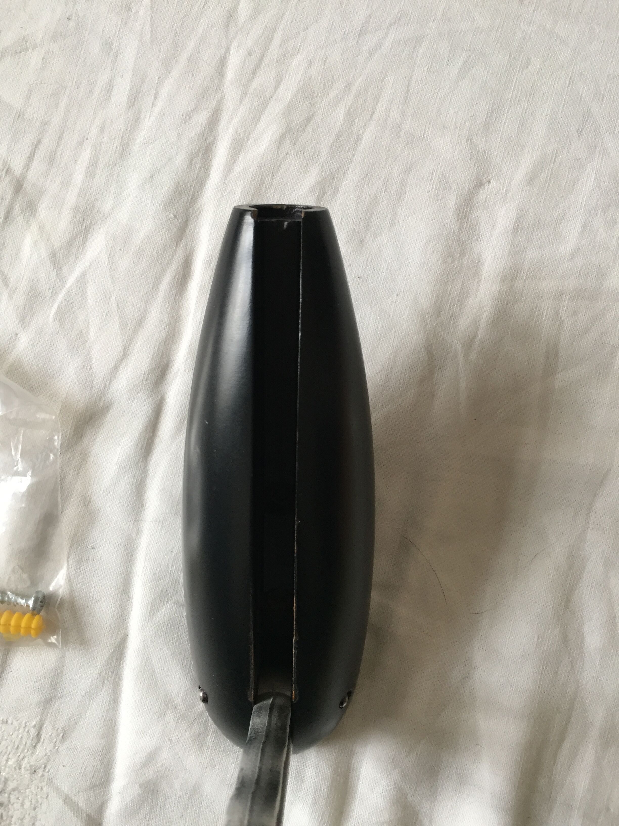 Retractable wood design hook black wood