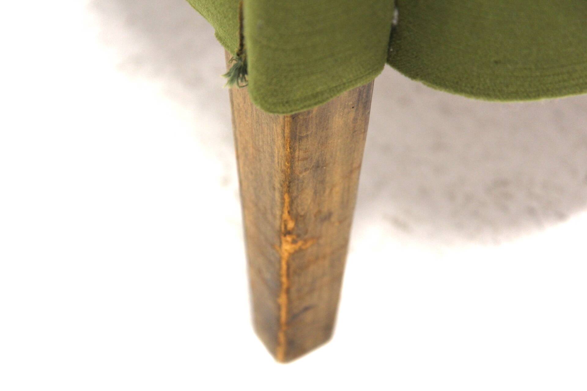 Scandinavian velvet armchair, suede, 1950