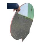 Large round triptych wall mirror, 112 cm