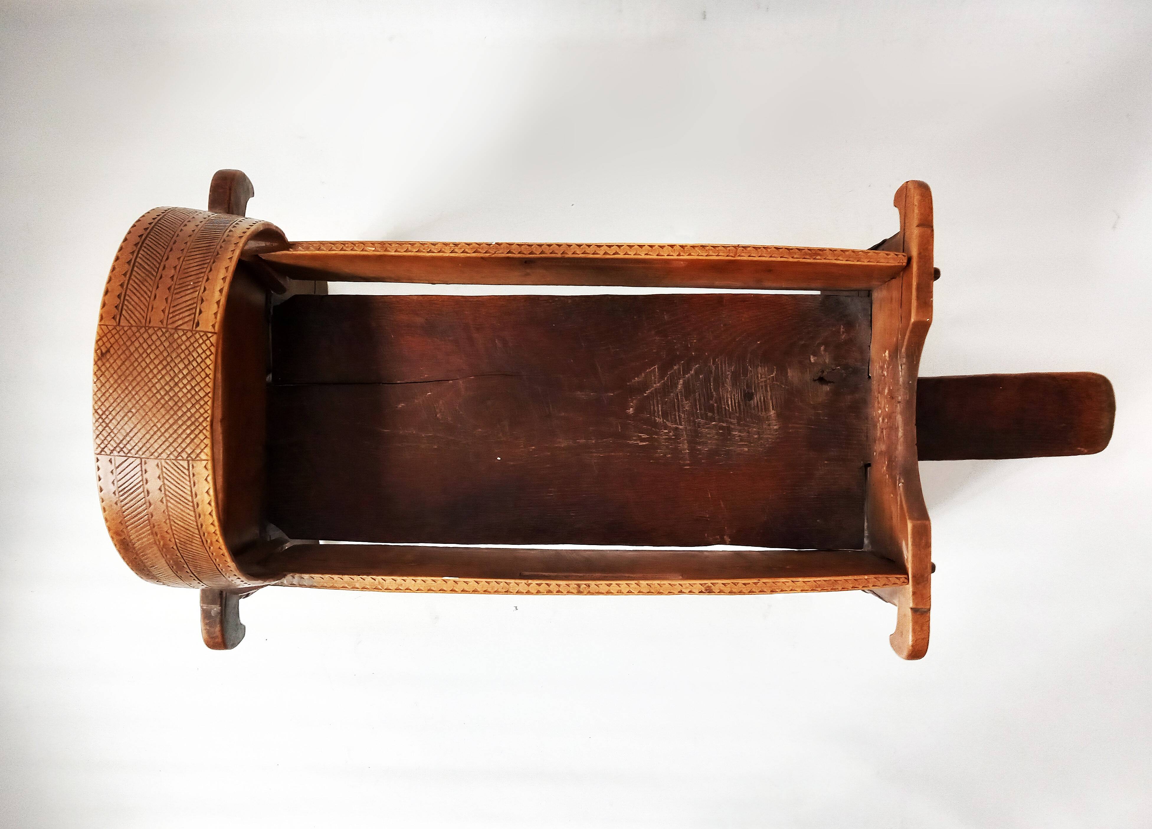 Antique Traditional Handmade Children's Crib Museum object Balkans 1890