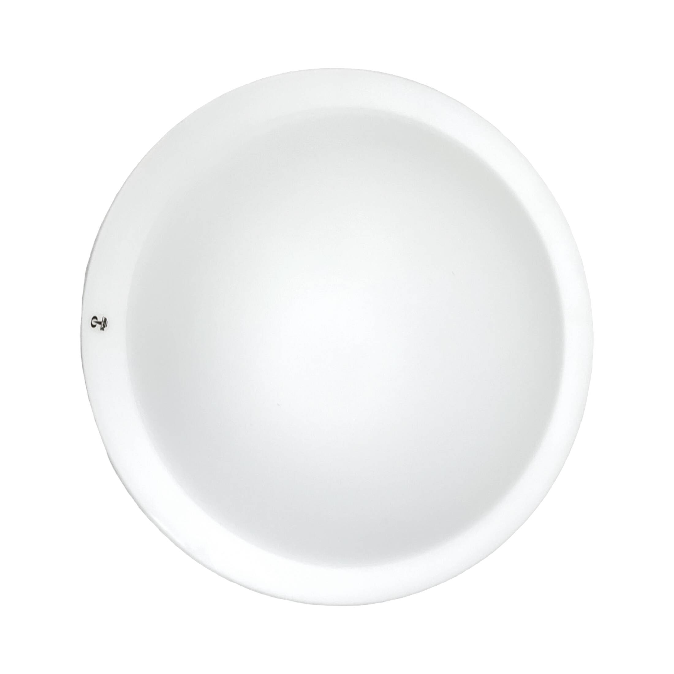 Peill & Putzler ceiling lamp – Germany, 1970s, opal glass, 40 cm, 3×E27