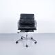 SOFT PAD CHAIR EA 217 EAMES BLACK LEATHER HERMAN MILLER ICF EDITOR 1970s