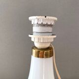 Vintage table lamp with pleated lampshade, mid century interior