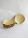 Set of 5 vintage beige ceramic scallop shells