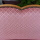 Pink velvet vintage sofa bench