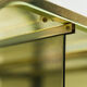 Bar cart in gilded metal smoked 70s glass vintage