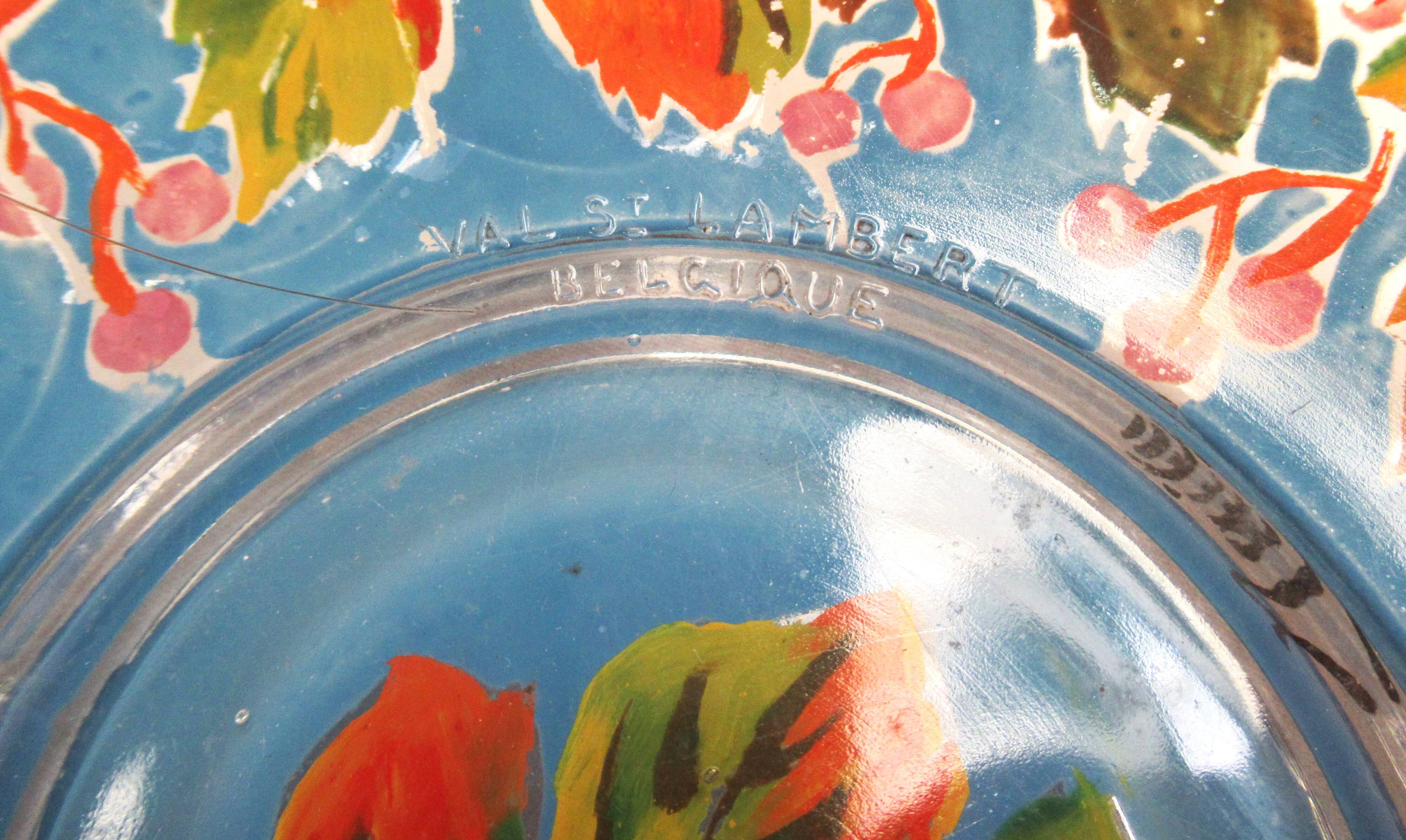 Cup "Noémie" Val Saint Lambert – Art Deco, handcrafted painting