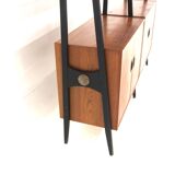 Scandinavian "double" teak bookcase, Sweden, 1950