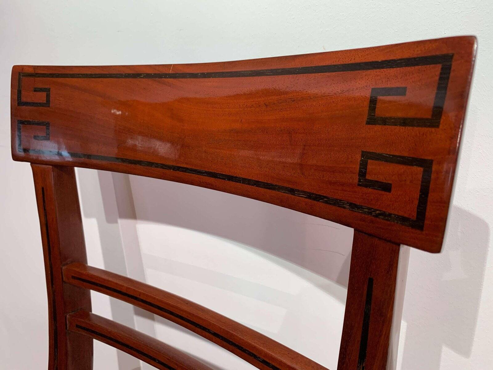 Neoclassical Solid Mahogany Side Chair, 1820s