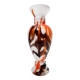 White, Orange and Brown Murano Glass Vase by Carlo Moretti, Italy
