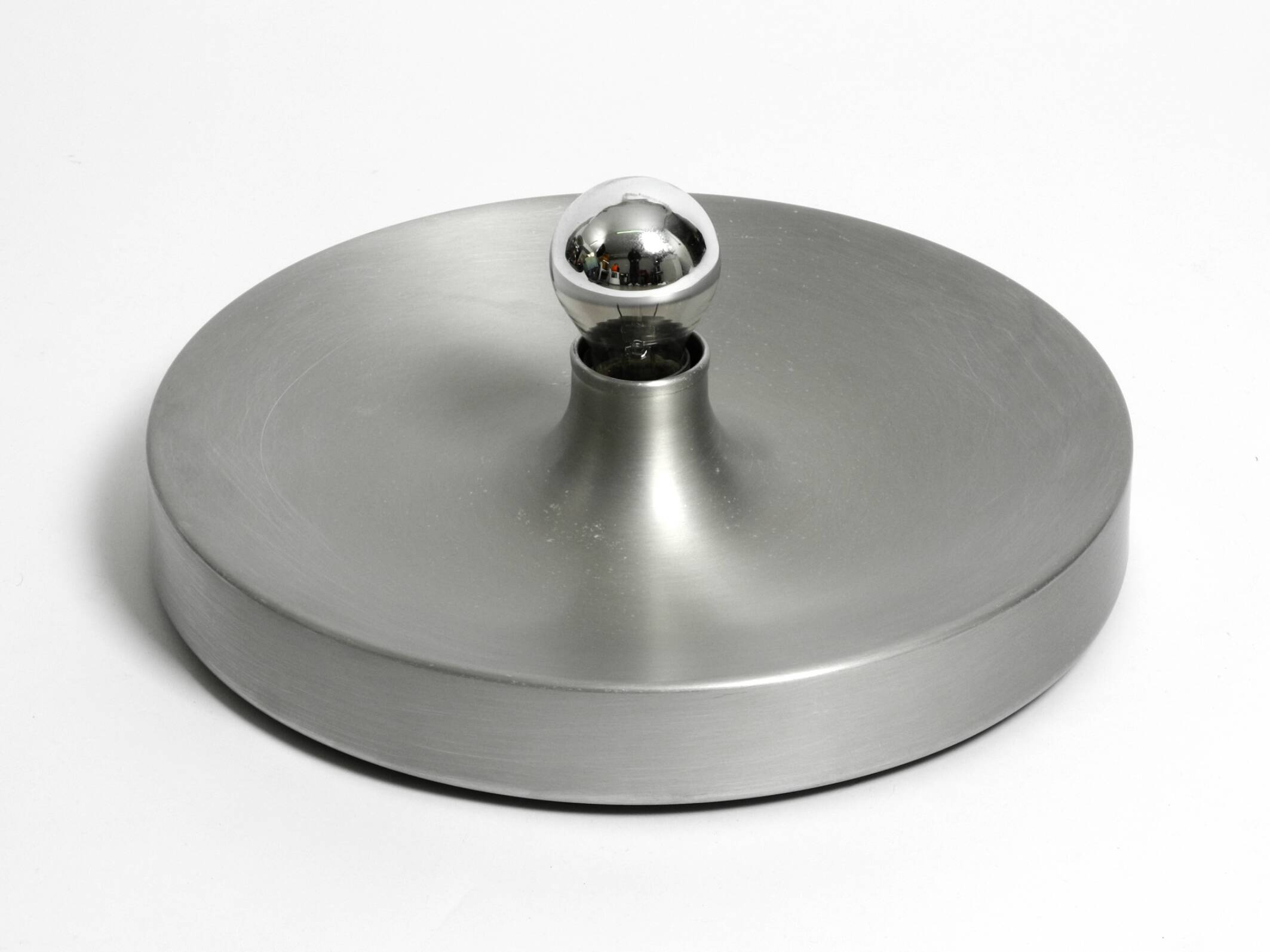 1960s round large Space Age Pop Art aluminum ceiling or wall lamp