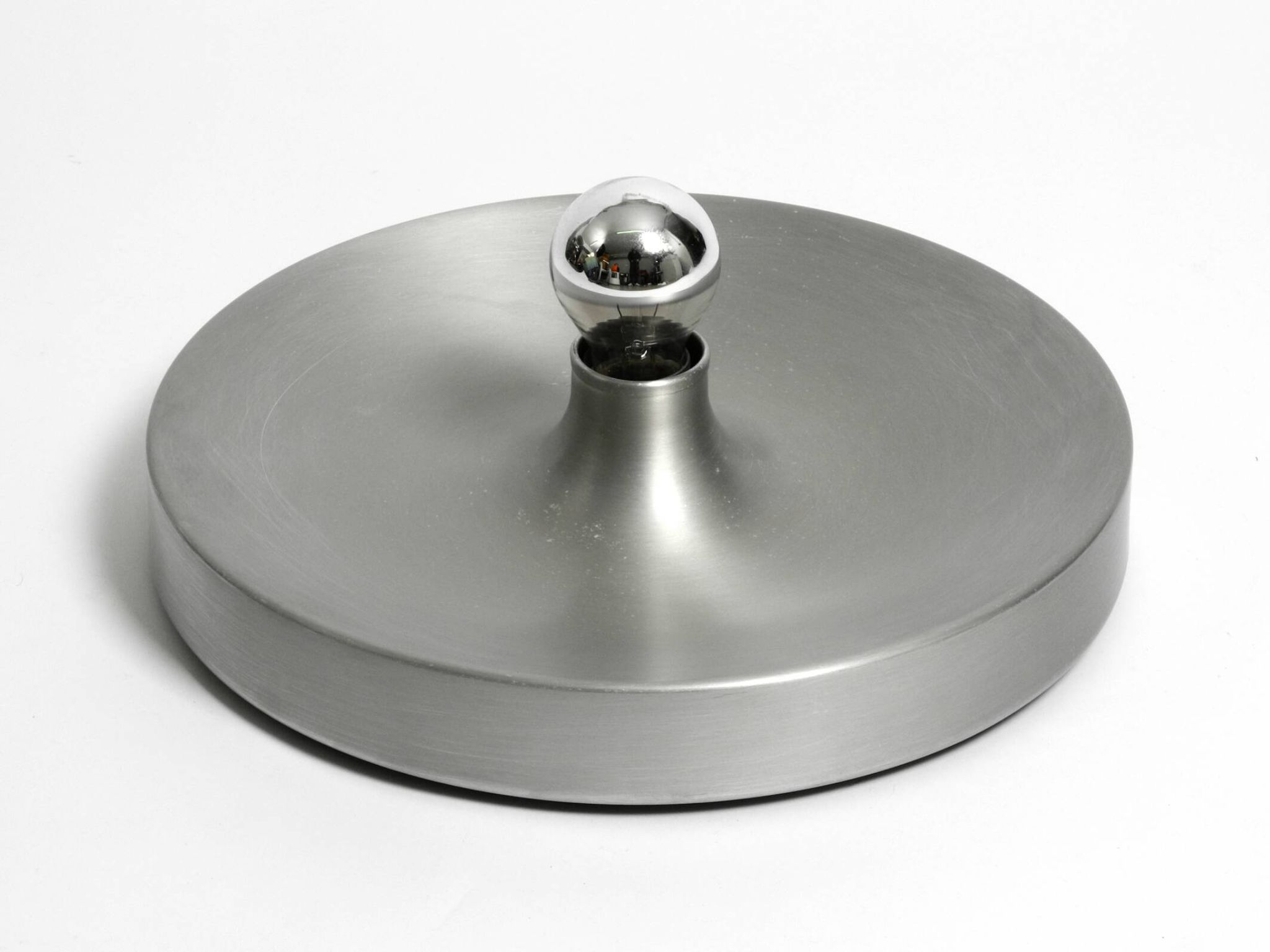 1960s round large Space Age Pop Art aluminum ceiling or wall lamp