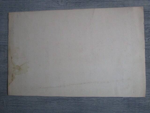 Original old watercolor - Interior architecture