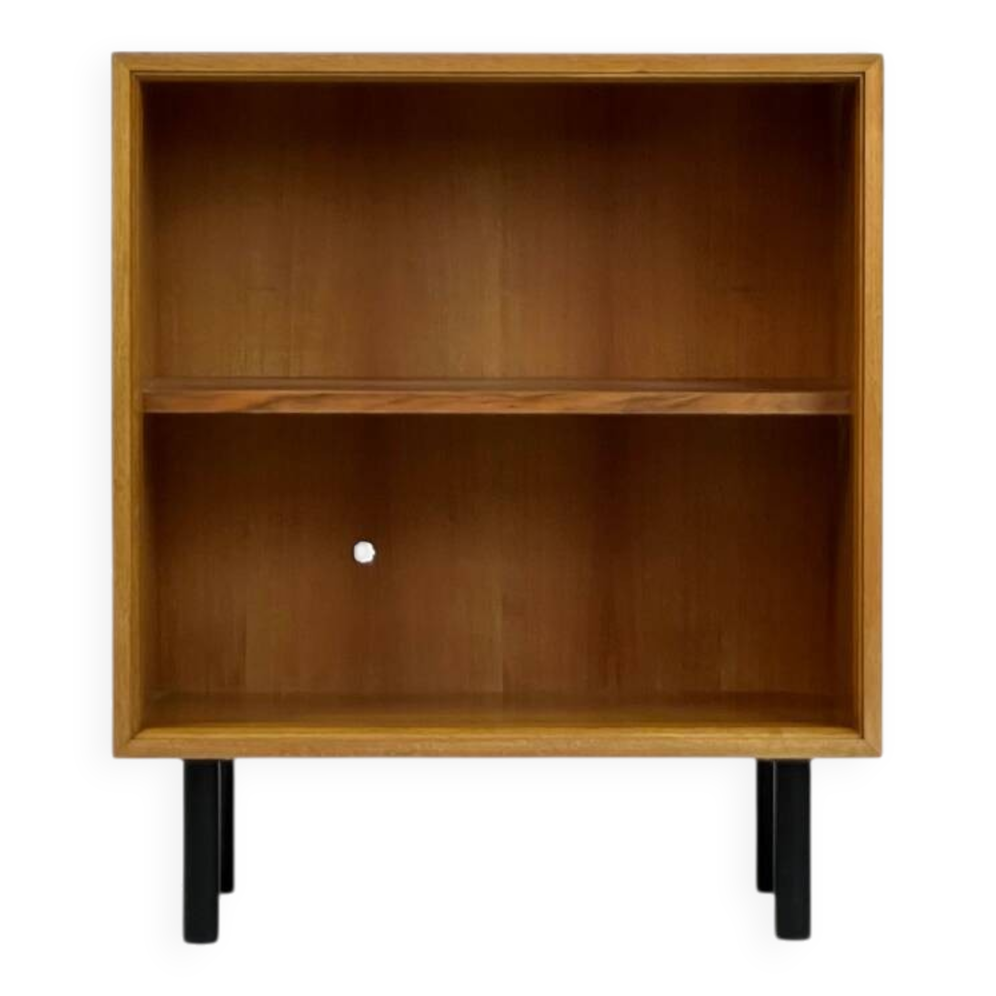 Vintage walnut shelf nightstand 60s mid-century bookcase