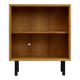 Vintage walnut shelf nightstand 60s mid-century bookcase