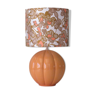Vintage ceramic table lamp with custom lampshade