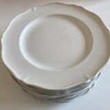 Set 10 plates with godrons in English iron earth 1950