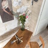 Console service in solid oak, circa 1900.