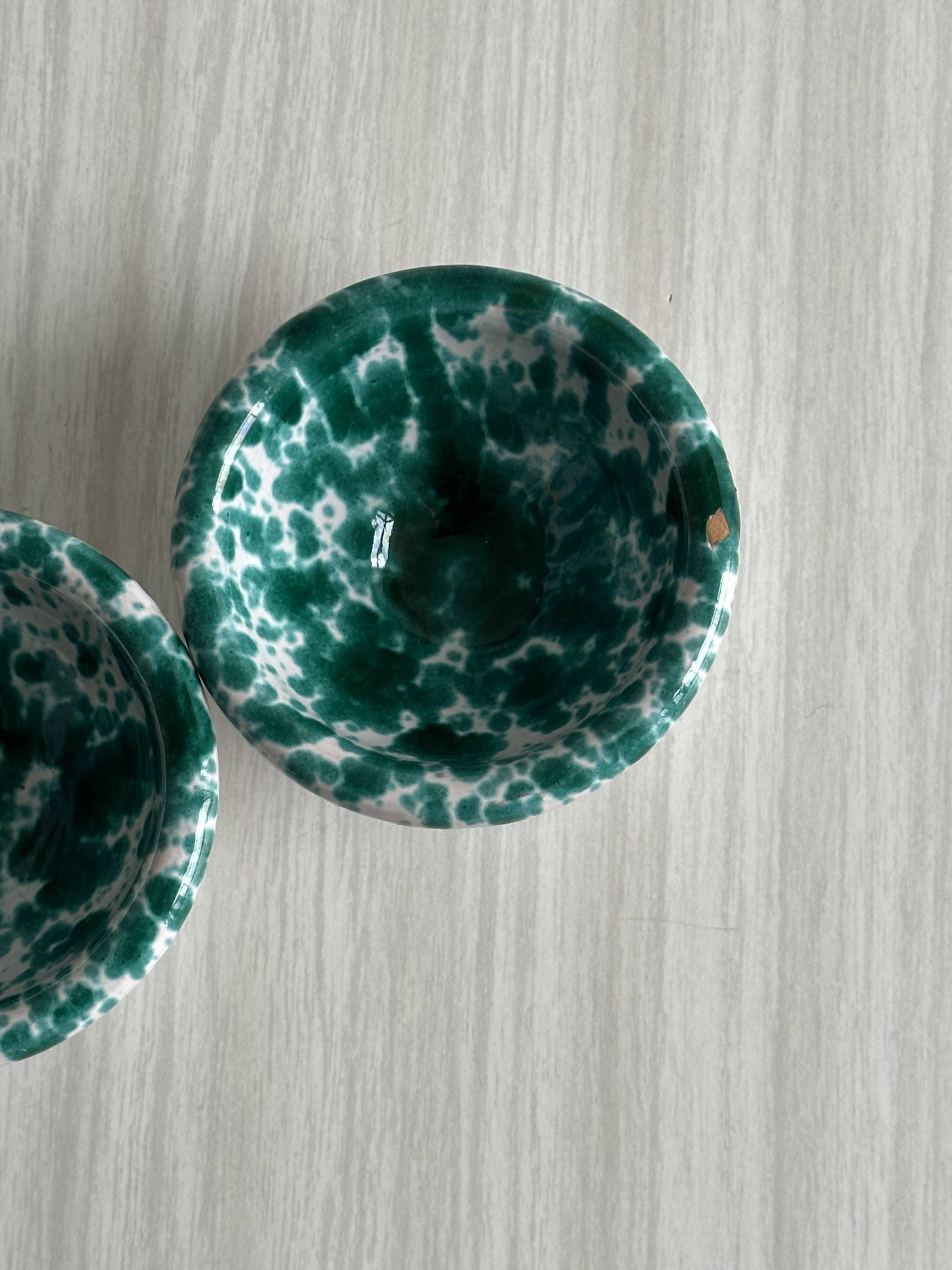 Hand painted ceramic salt and pepper shakers