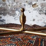 Brass coffee table and green marble