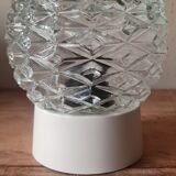 1970s chiseled glass wall light