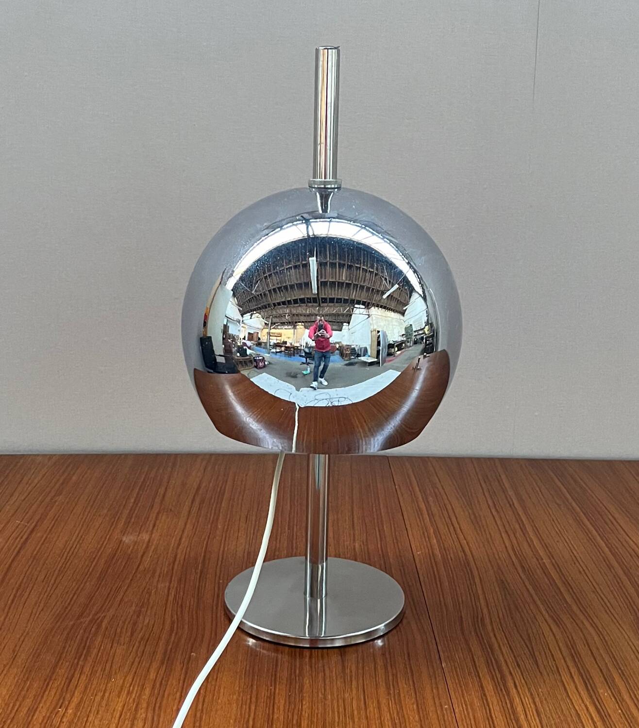 Space age metal lamp from the 70s Italy