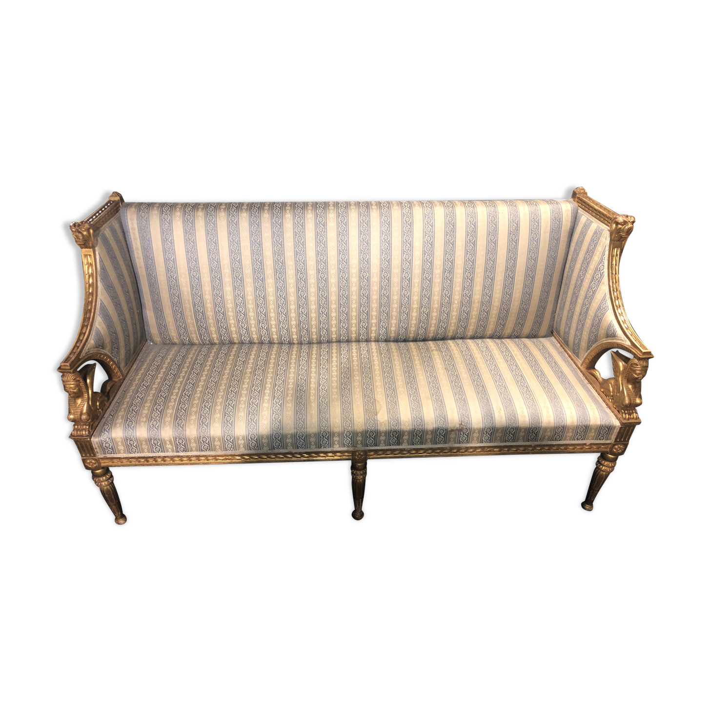 Golden wooden sofa