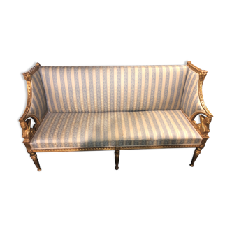 Golden wooden sofa