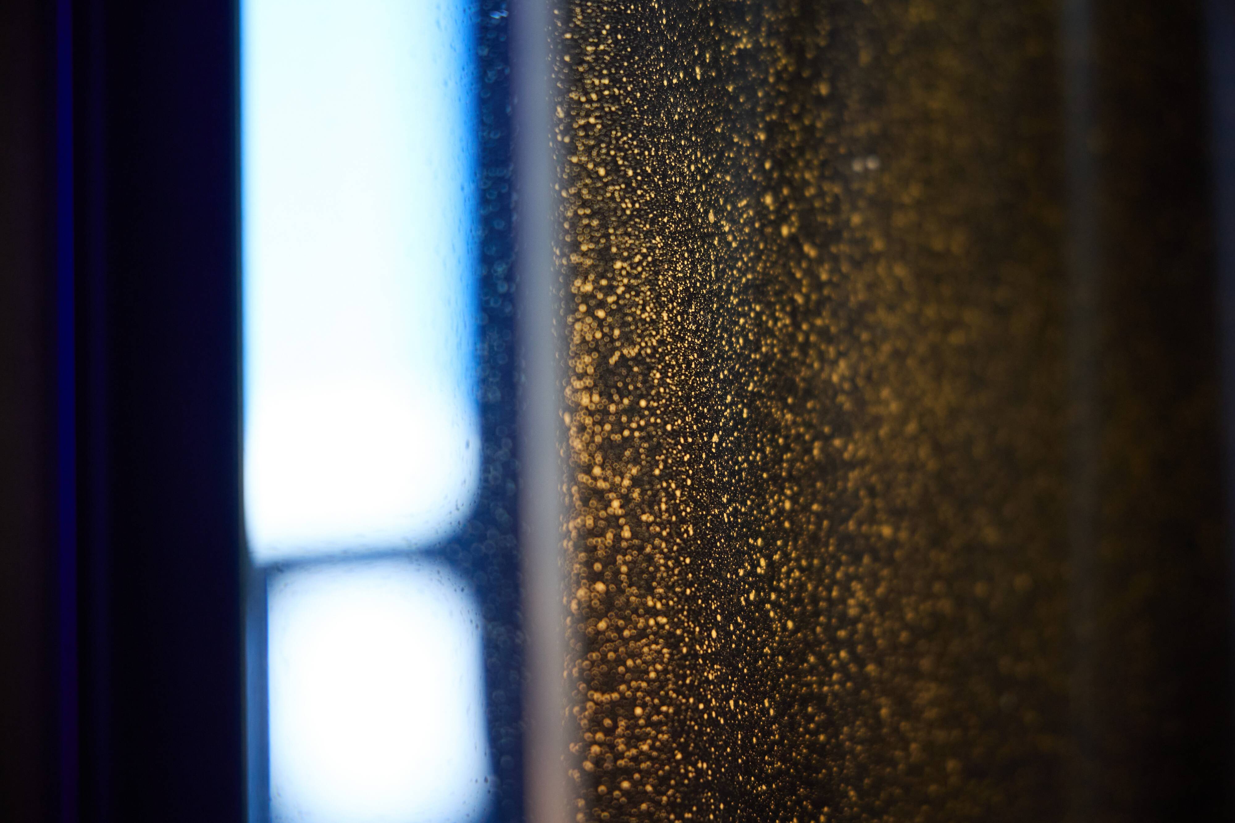 Blue Coloured and Mirrored Glass Wall Mirror, Italy, 1960s