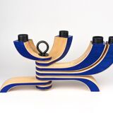7-branched wooden candelabra | Klein Blue | Scandinavian design