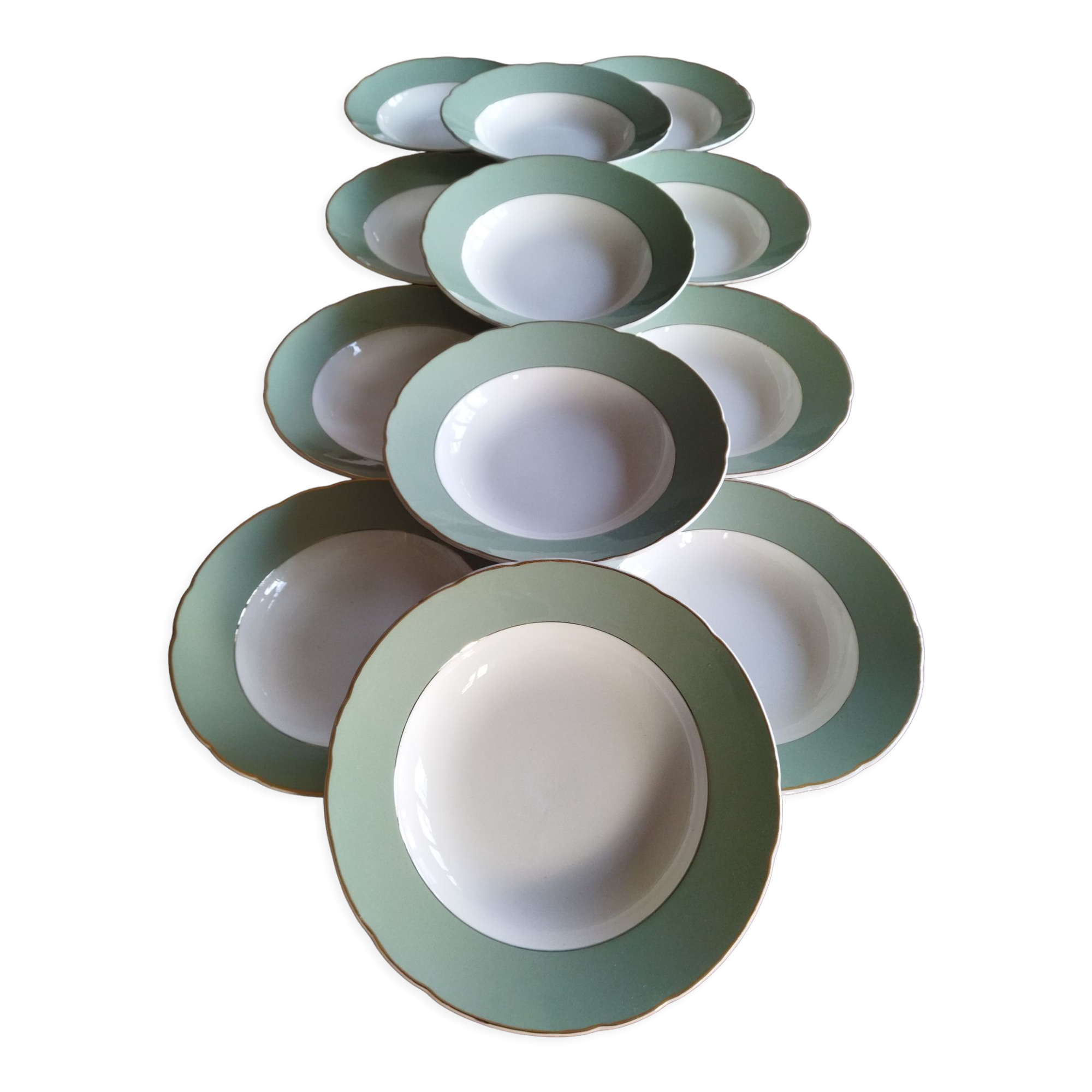12 assiettes creuses Villeroy & Boch vintage 1960