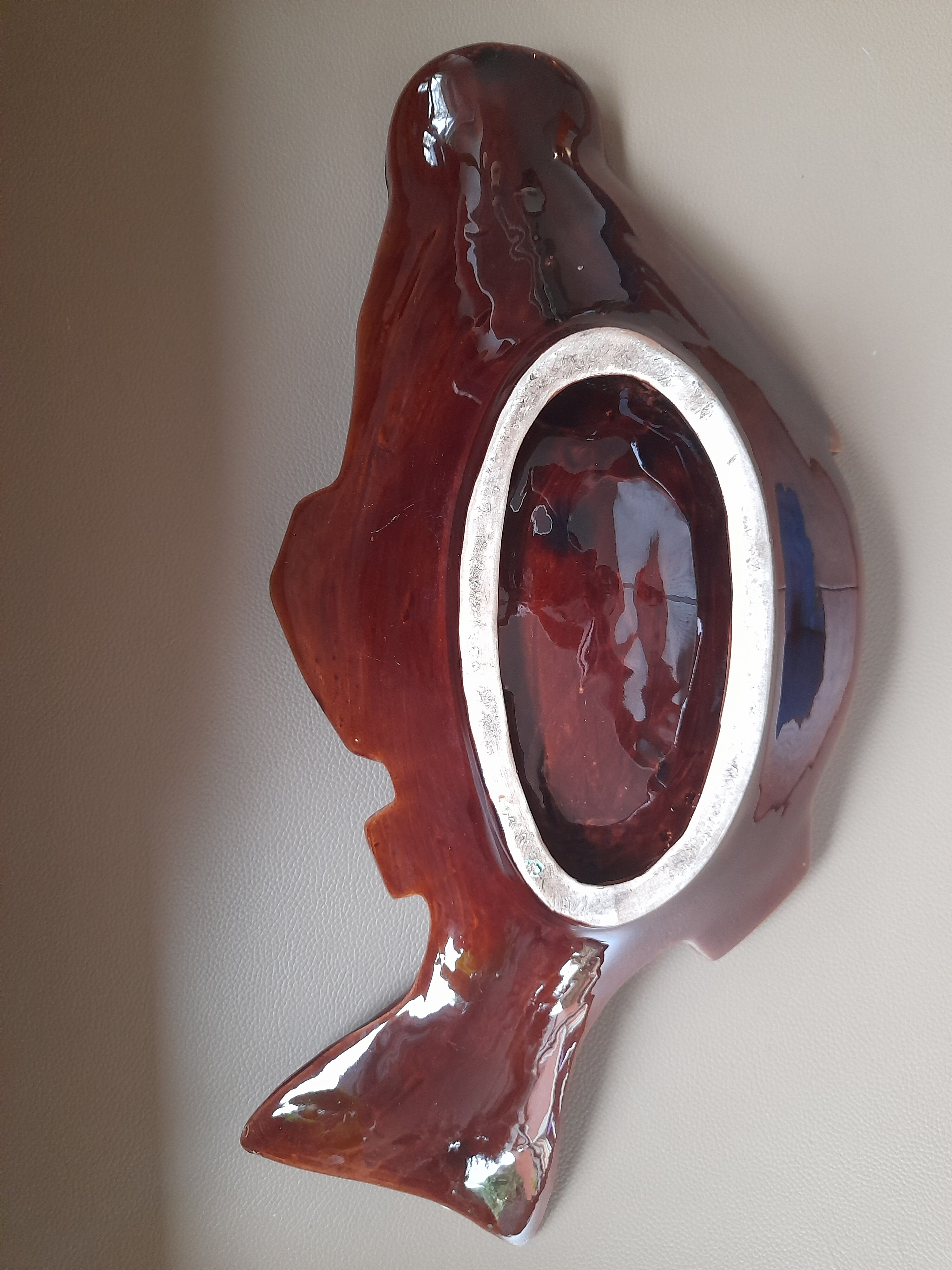 Ceramic fish dish Vallauris style