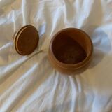 Turned wooden pot with lid