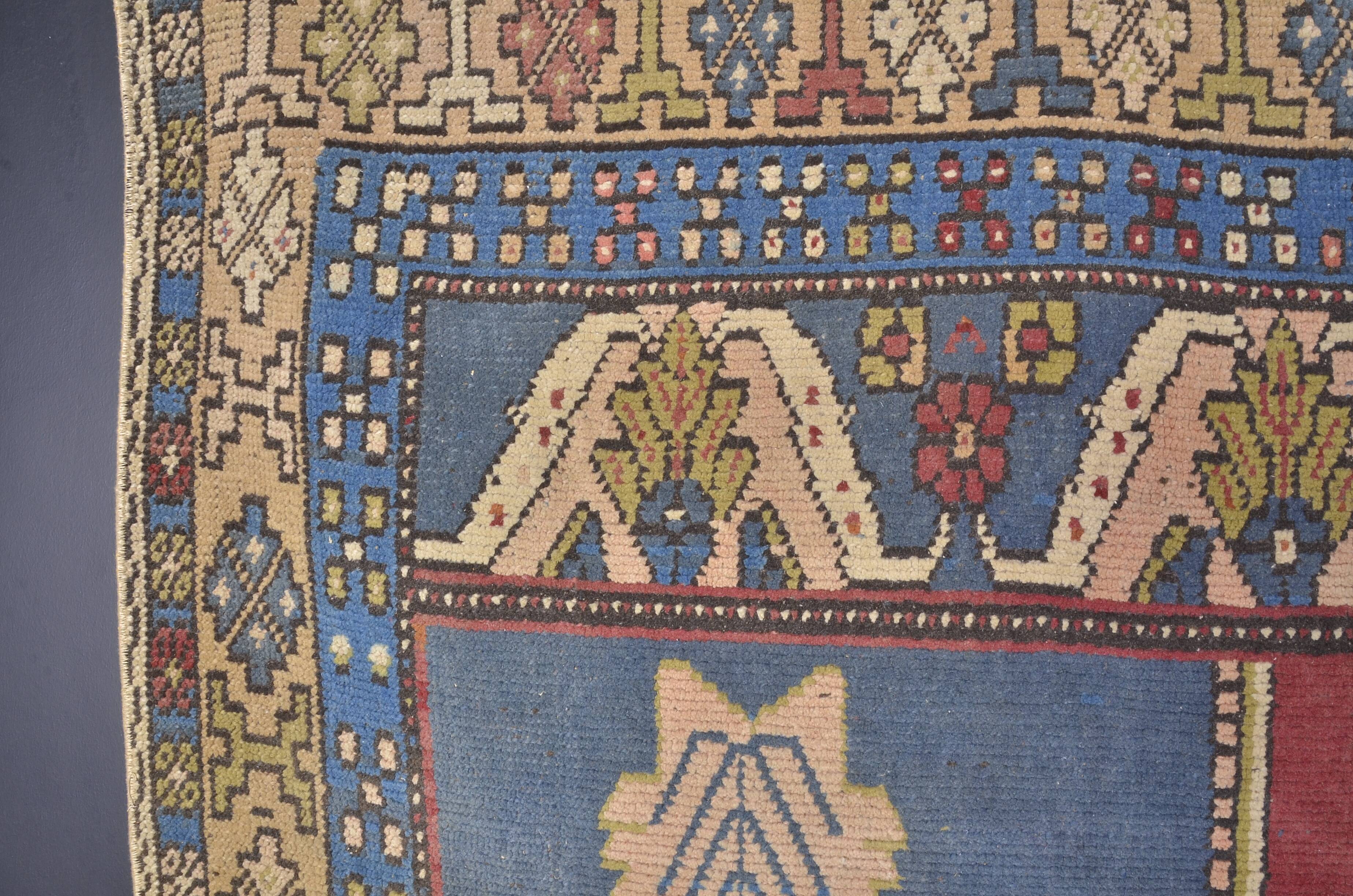 Oversize Handknotted Geometric Vintage Rug sku 1905