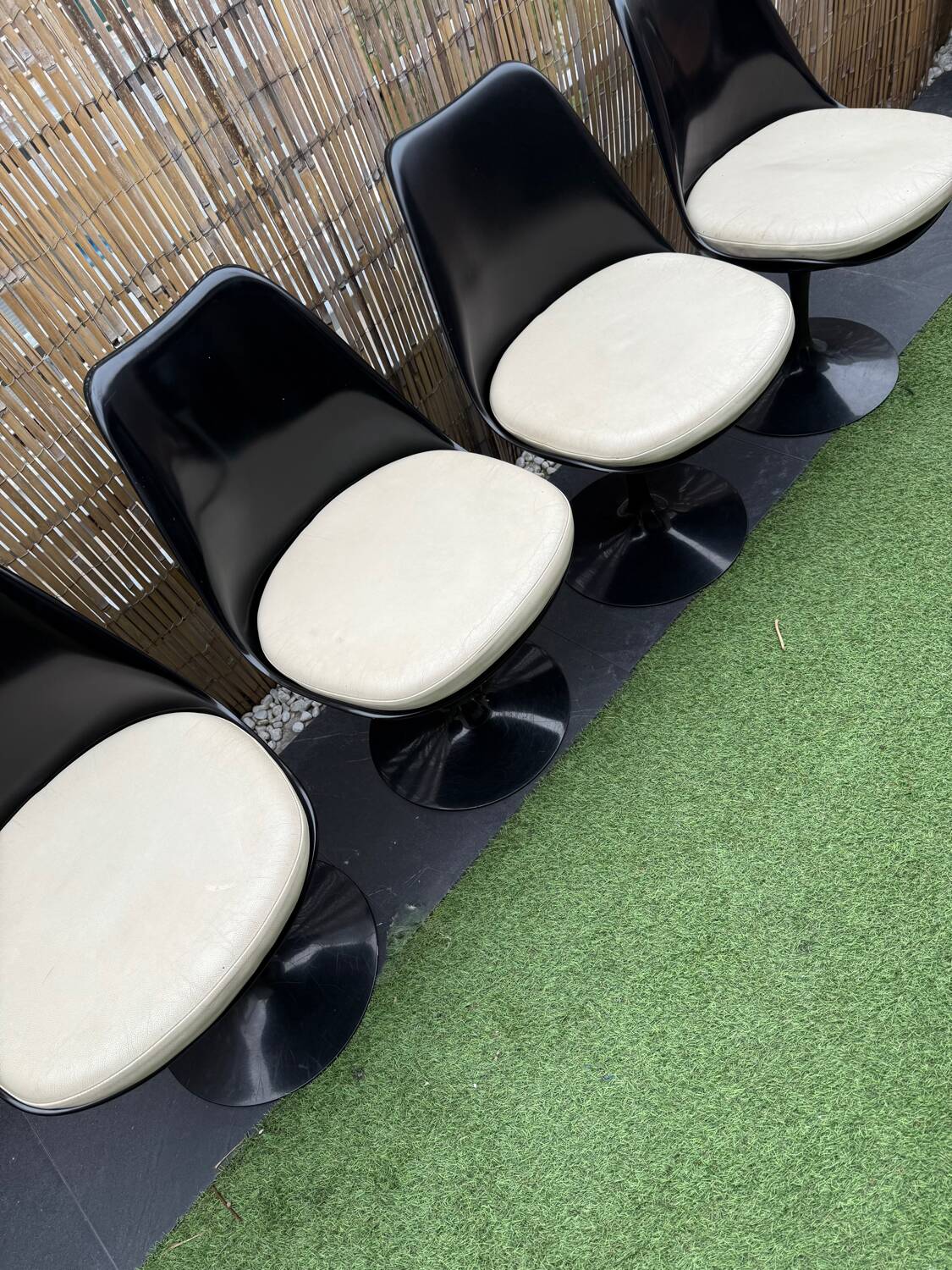 Chaise knoll Tulip noir – Eero Saarinen pour Knoll