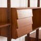 Italian freestanding wall unit or room divider in teak, 1960s