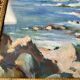 Oil "les Sanguinaires" under glass, 1950s-60s