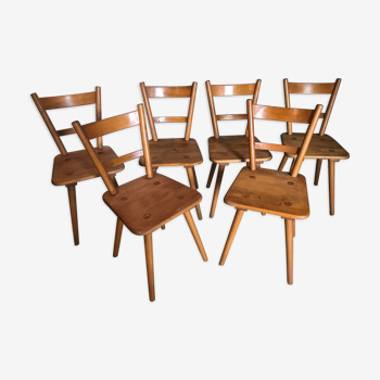 Lot de 6 chaises Adolf Schneck 1940