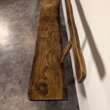 Pair of Aranjou solid elm benches