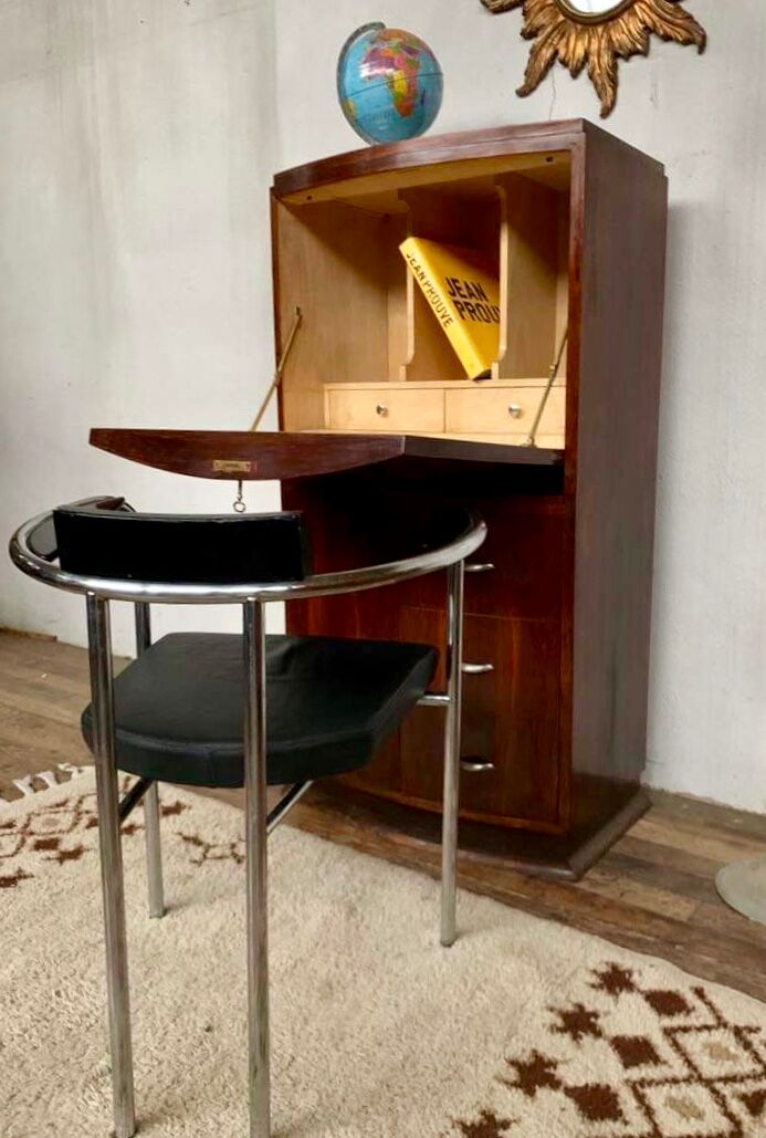 Bureau secrétaire art déco en palissandre