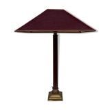 Large teak and bronze lamp from the 1970s