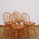 4 Scandinavian beech chairs