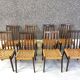Danish cord dining chairs, set of 8 - 1960s