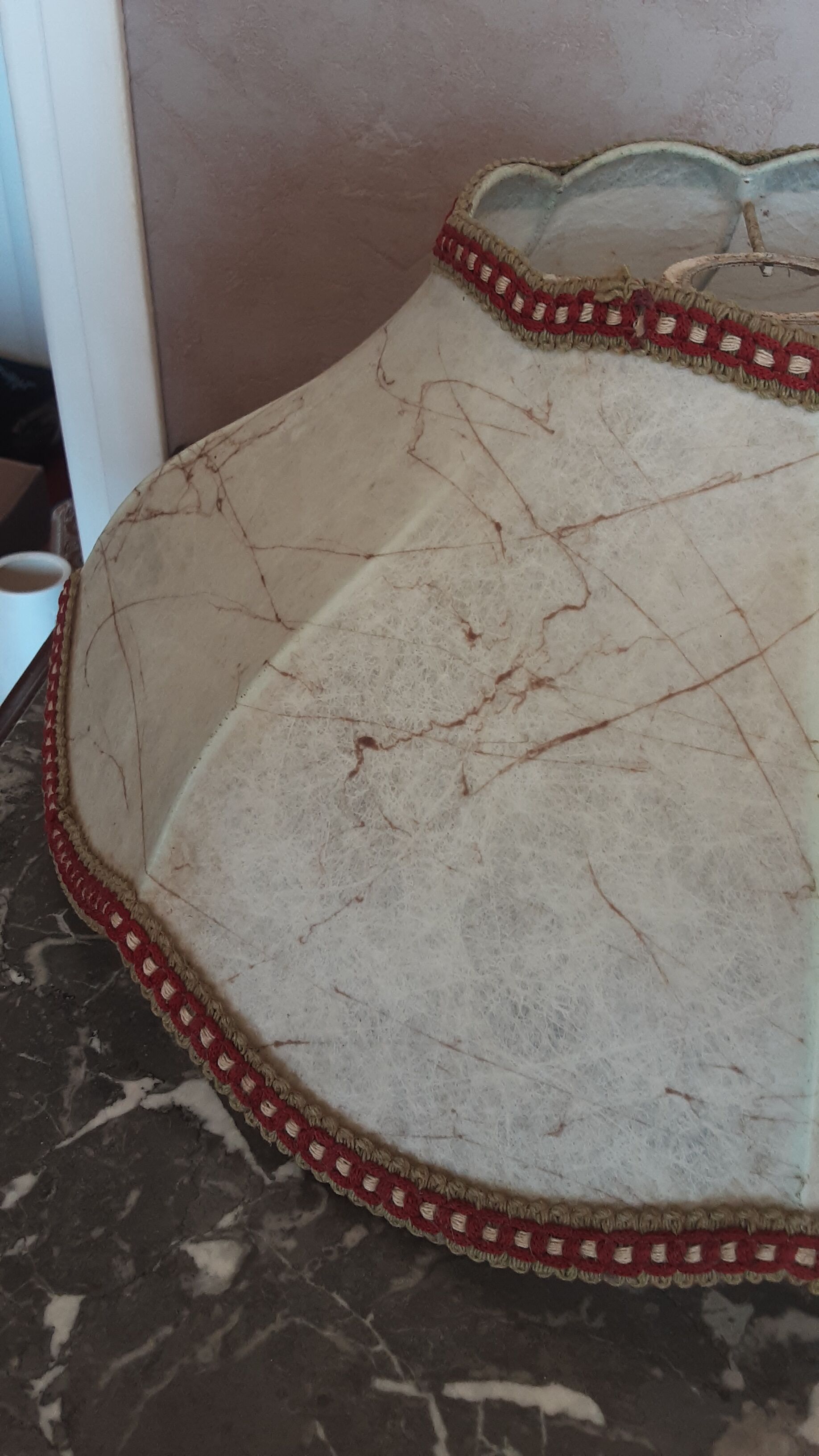 Old lampshade in pork bladder - trimess