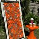 Old vintage flower deckchair