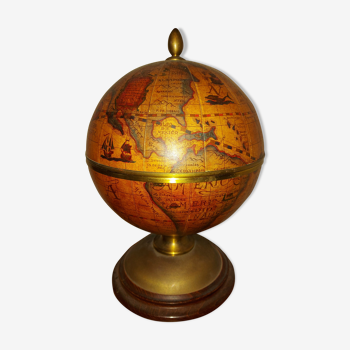 Seau à glaçons vintage made in italy globe terrestre , mappemonde