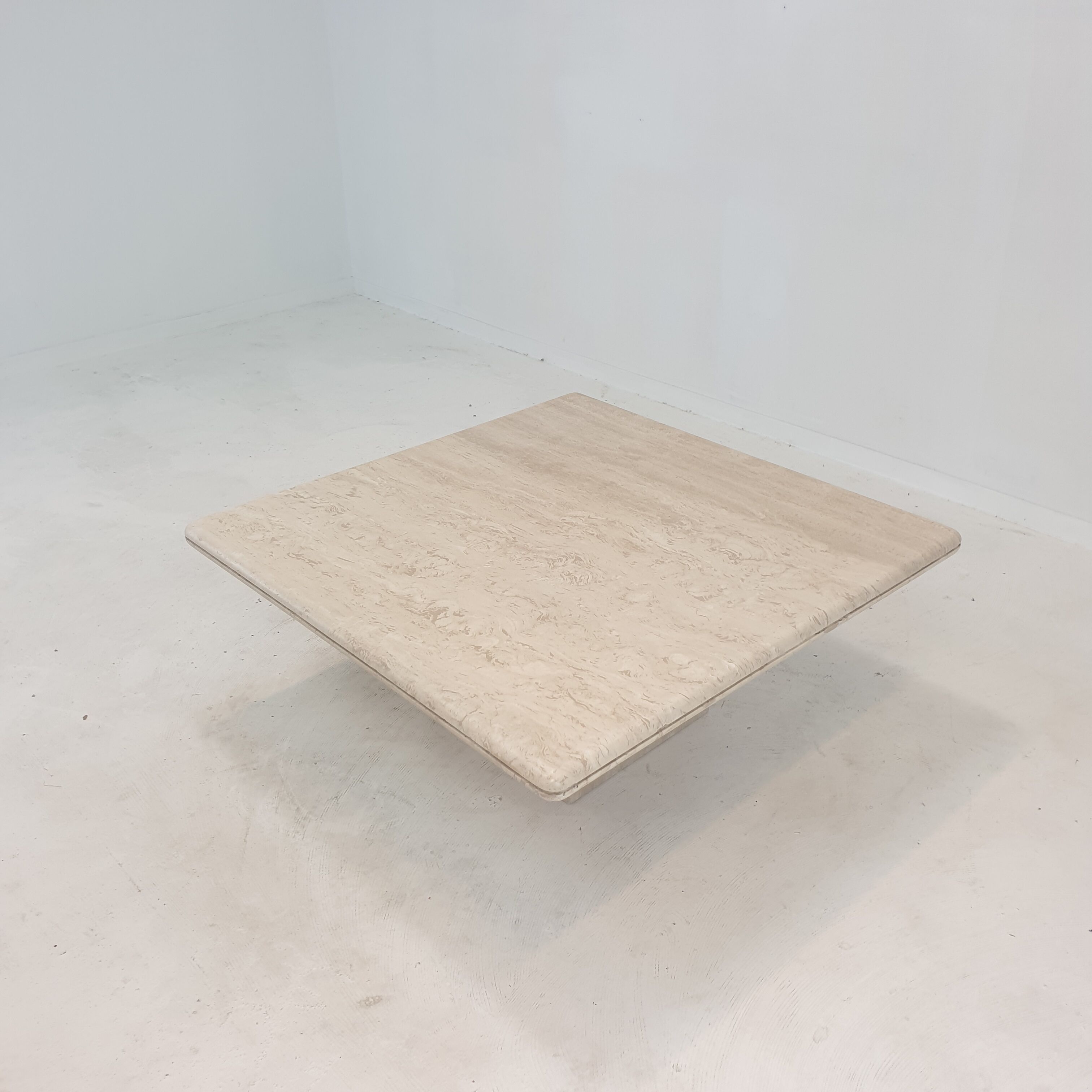 Italian Travertine Coffee Table, 1980's