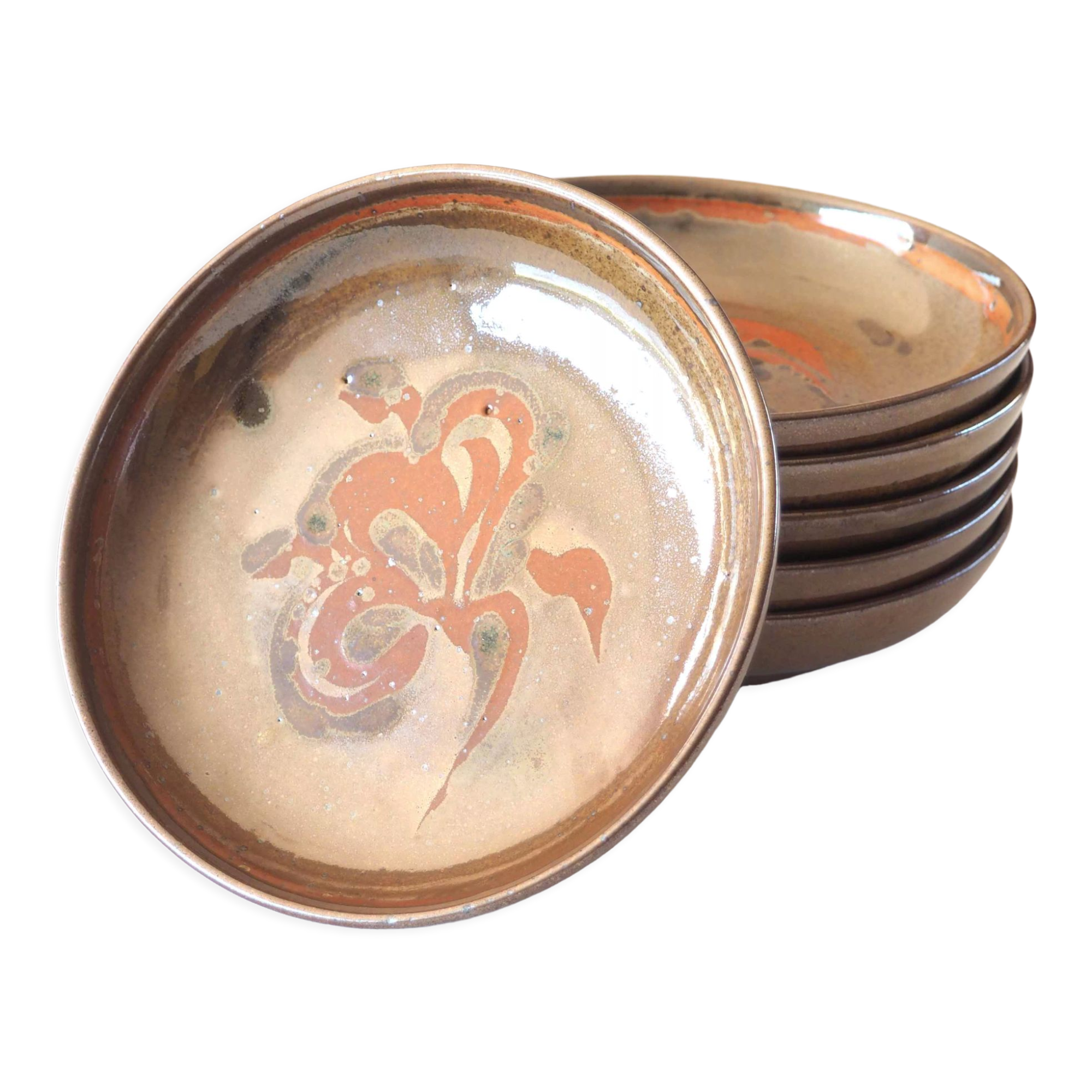 6 Blanot stoneware plates