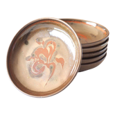 6 assiettes Blanot en grès